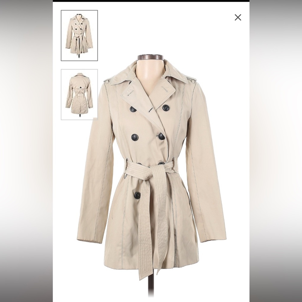 Express cream rain jacket